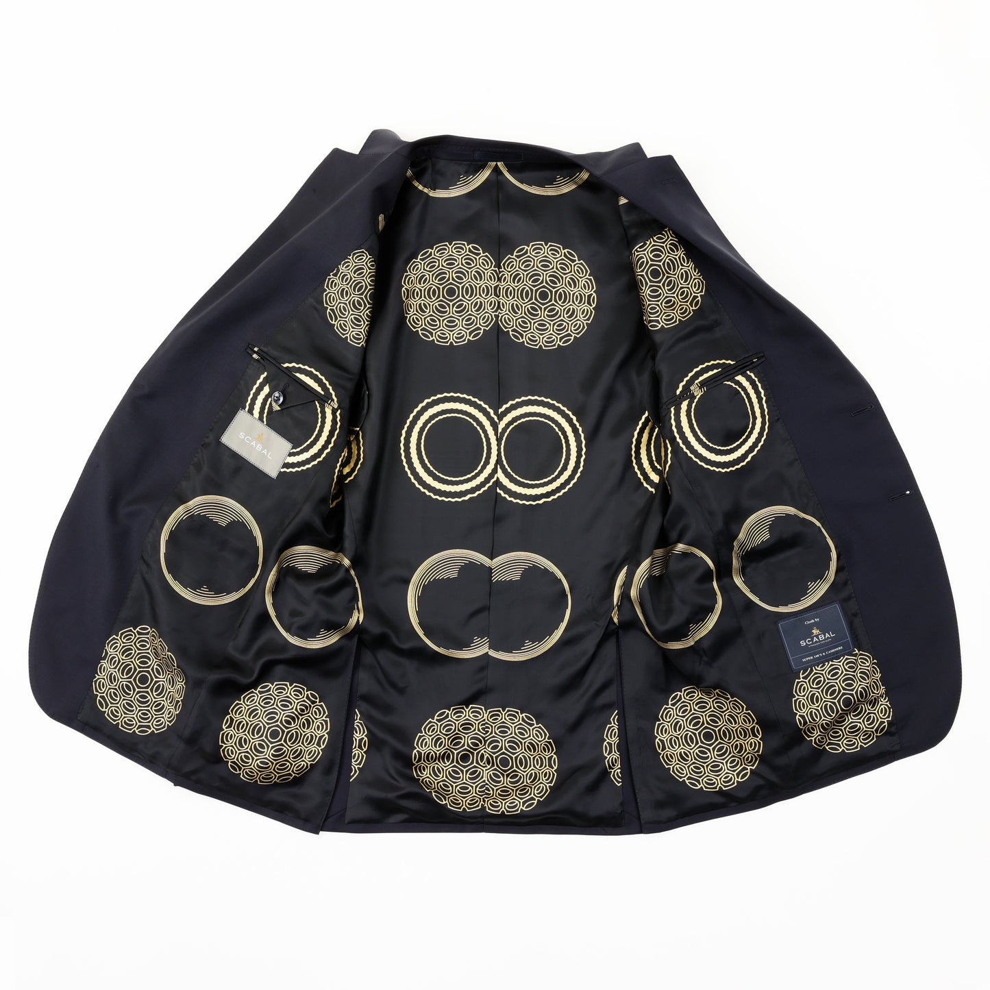 JOHN ARMLEDER PRINT NAVY - Exclusive Lining