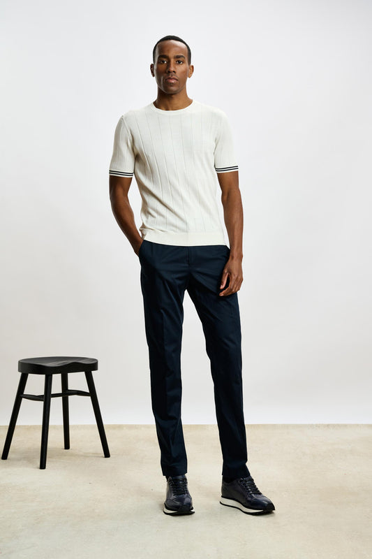 Larne Cotton Knitwear White - View 1