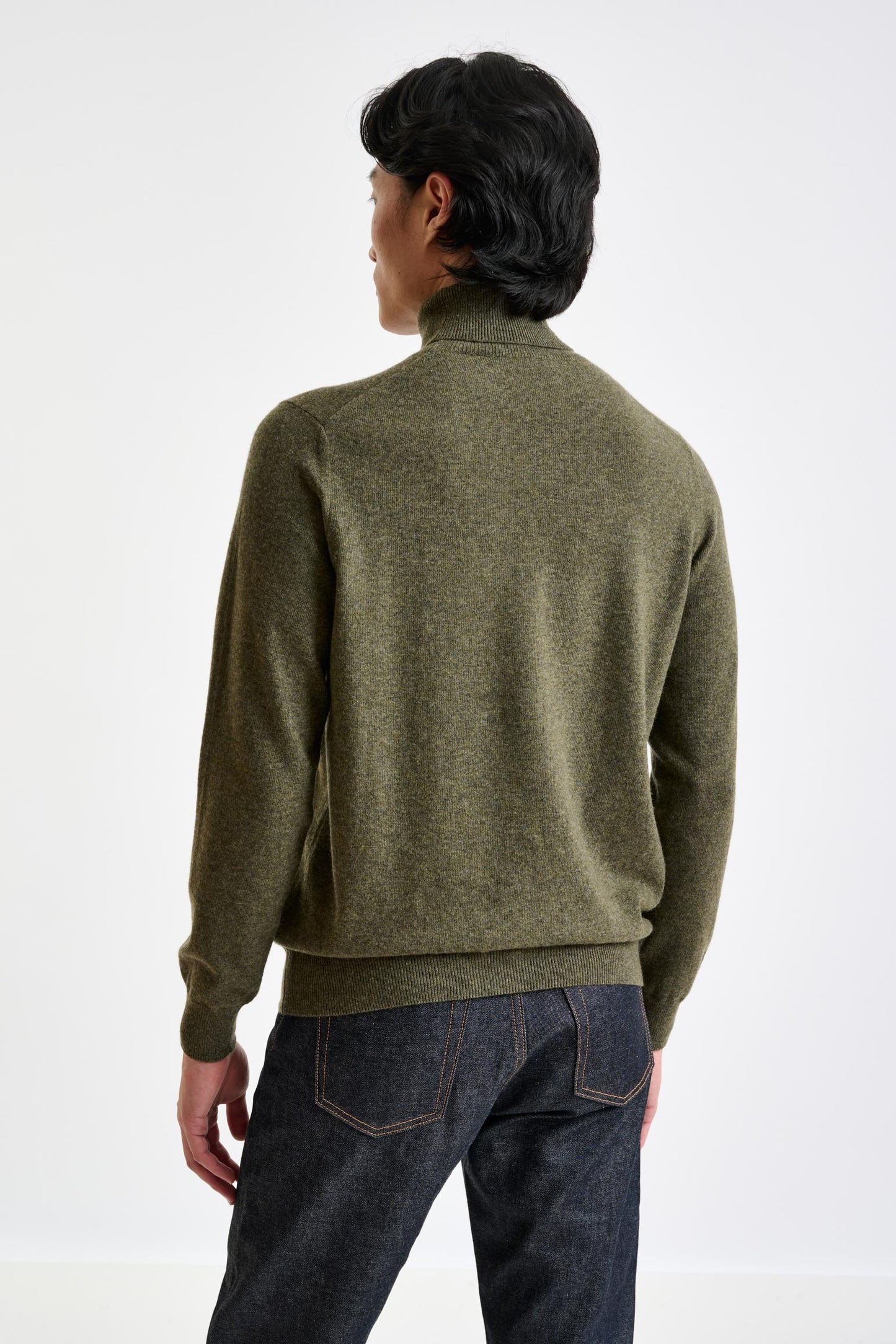 Moss Wool & Cashmere Drumberg Rollneck Knit - View 4