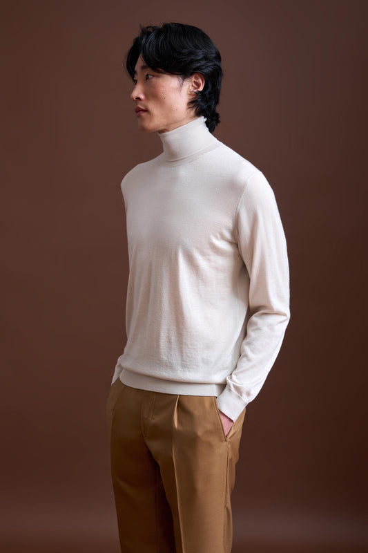 Off White Cashmere & Silk Telford Turtleneck Sweater - View 3