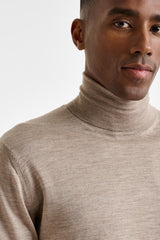 Dune Melange Cashmere Merino Silk Blend Telford Turtleneck Sweater - View 3
