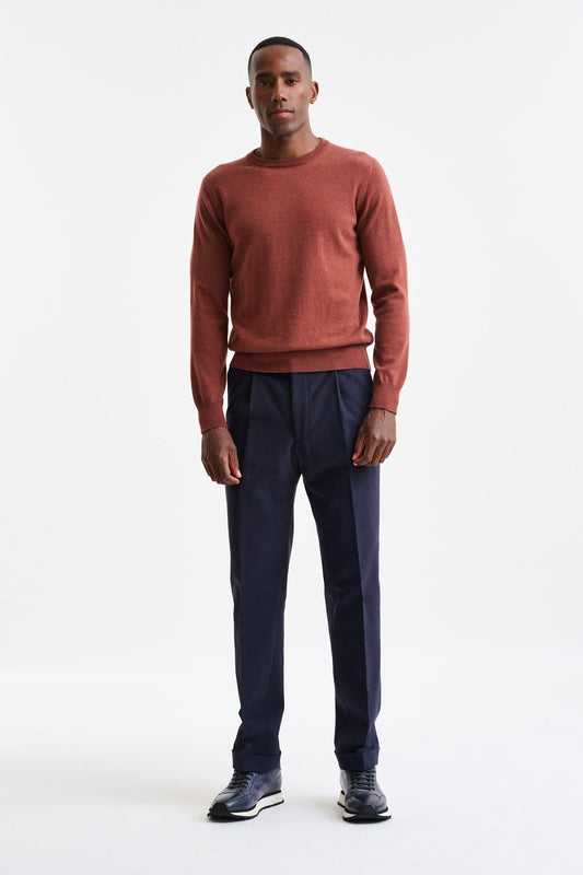 Burnt Henna Cashmere Contin Crewneck Knitwear - Image 3