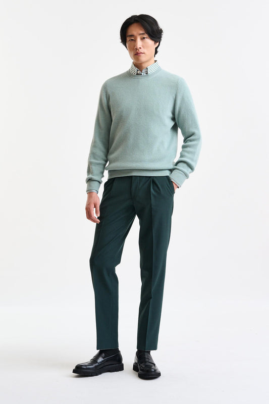 Blue Surf Cashmere Harrow Crewneck Knitwear - Image 3