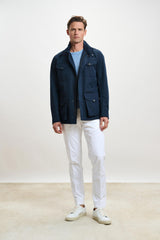 Dartmoor Cotton Tech Field Jacket Navy - View 1