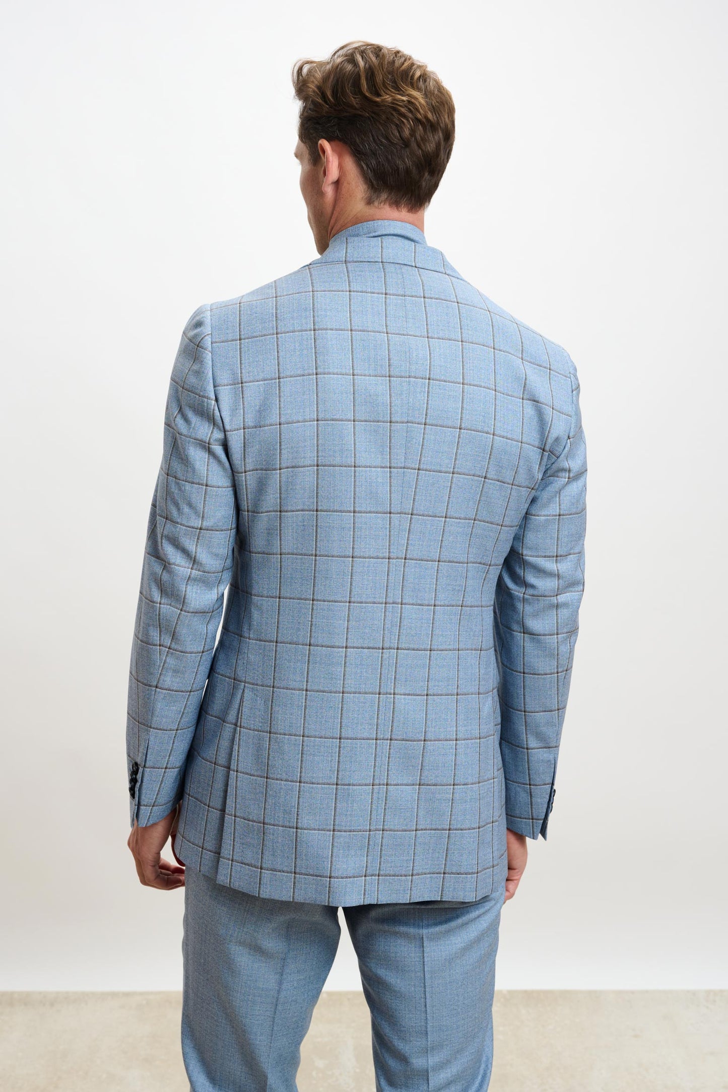 Stanfield Jacket Crossover Check Blue Light