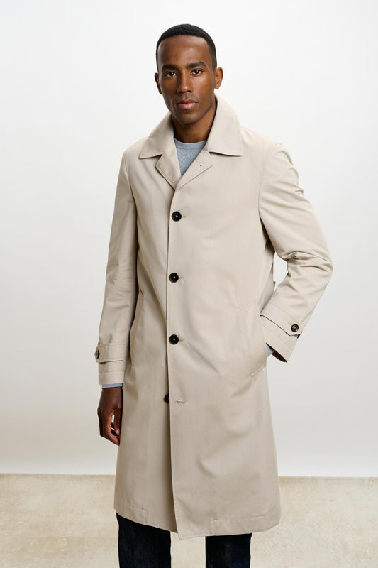 Rannoch Cotton Tech Car Coat Beige - View 1