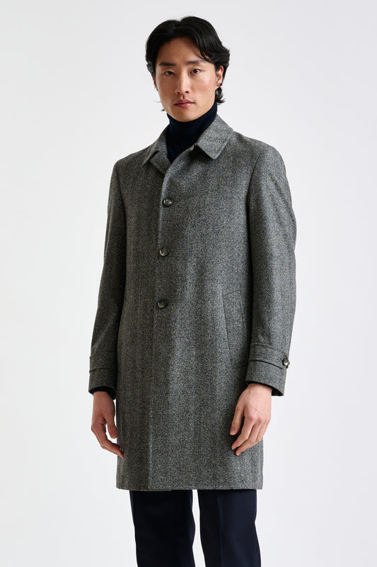 Grey Wool & Cashmere Leeds Coat Zeus - View 2