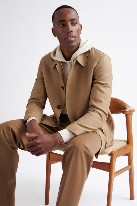 Camel Wool Harmony Troy Jacket - View Three