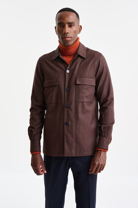 Medium Brown Wool Plymouth Shirt Jacket Trend - Image 1