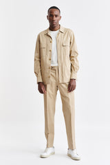 Chaqueta De Algodón Marrón Claro Plymouth Cashmere Cotton