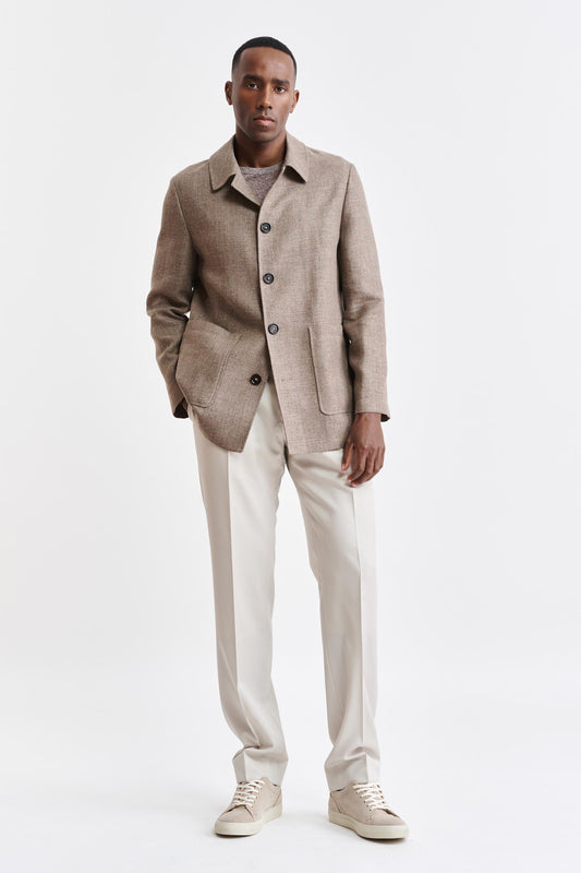 Medium Brown Wool & Linen Troy Jacket Jazz Image 2