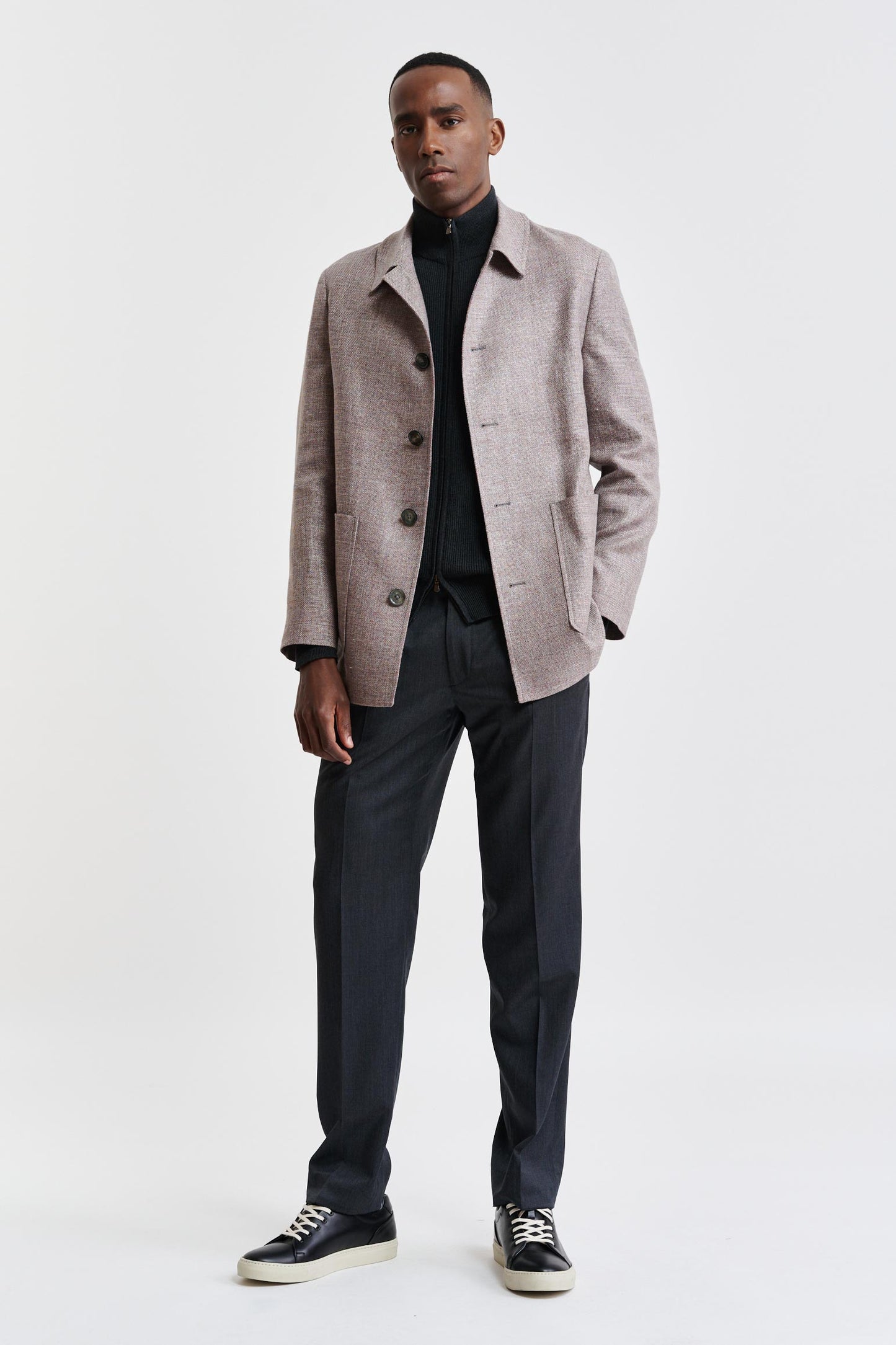 Light Red Wool & Linen Troy Jacket Jazz