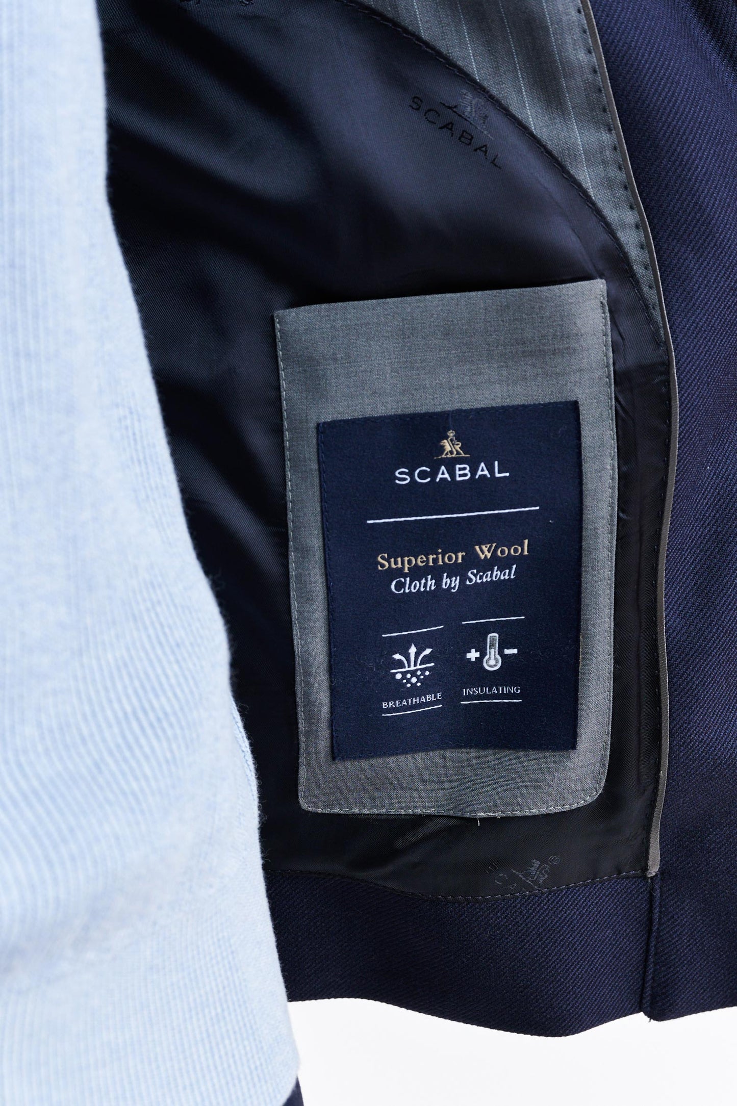 Dark Blue 100% Wool Warwick Bomber Jacket Harmony