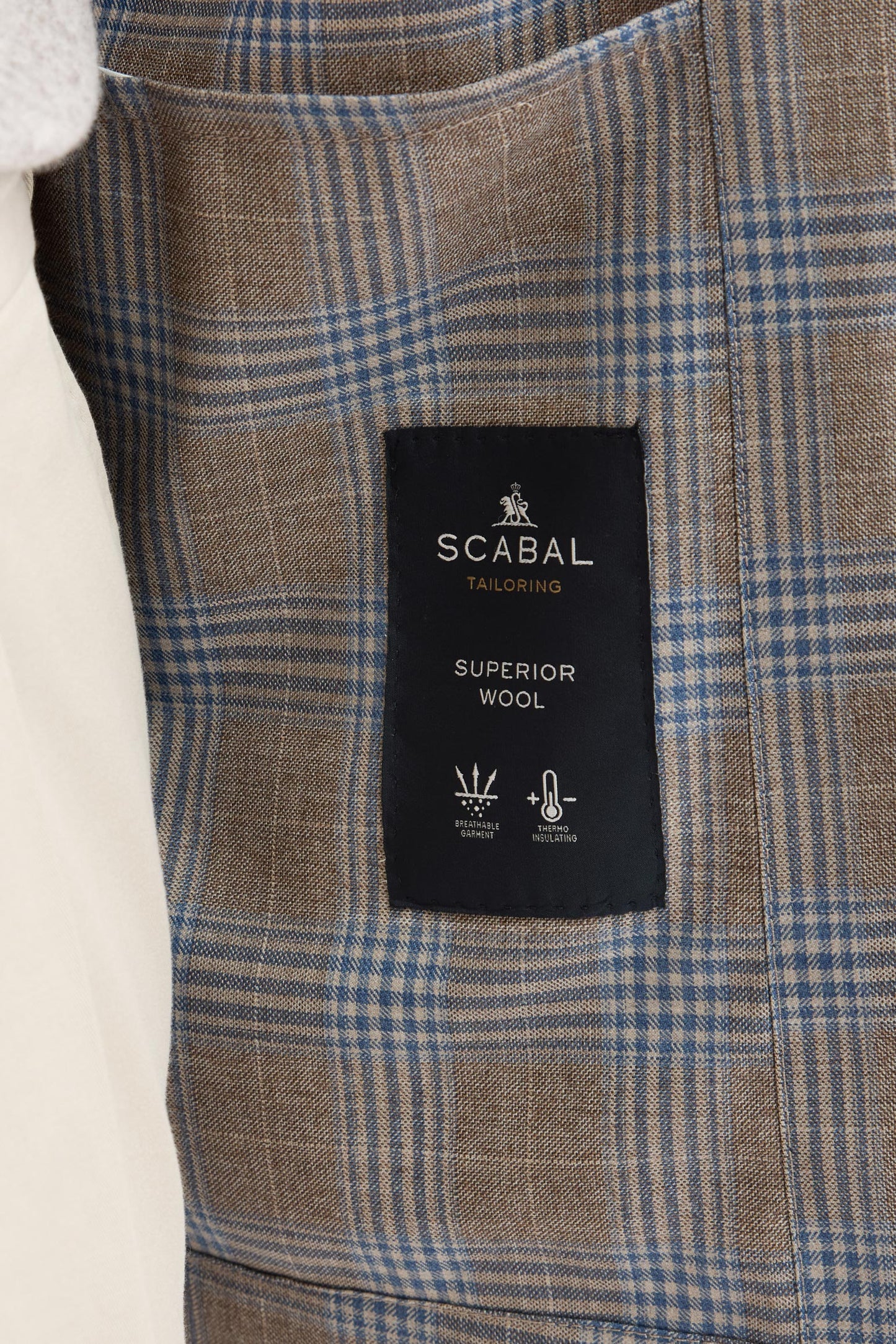 Medium Beige 100% Wool Super 130's Plymouth Overshirt Cascade