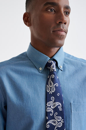 Navy 100% Silk Selection Tie - View One