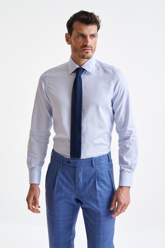 Sailor Blue Silk Knitted Tie - View Two