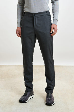 Perth Drawstring Trouser Eton Grey - View 1
