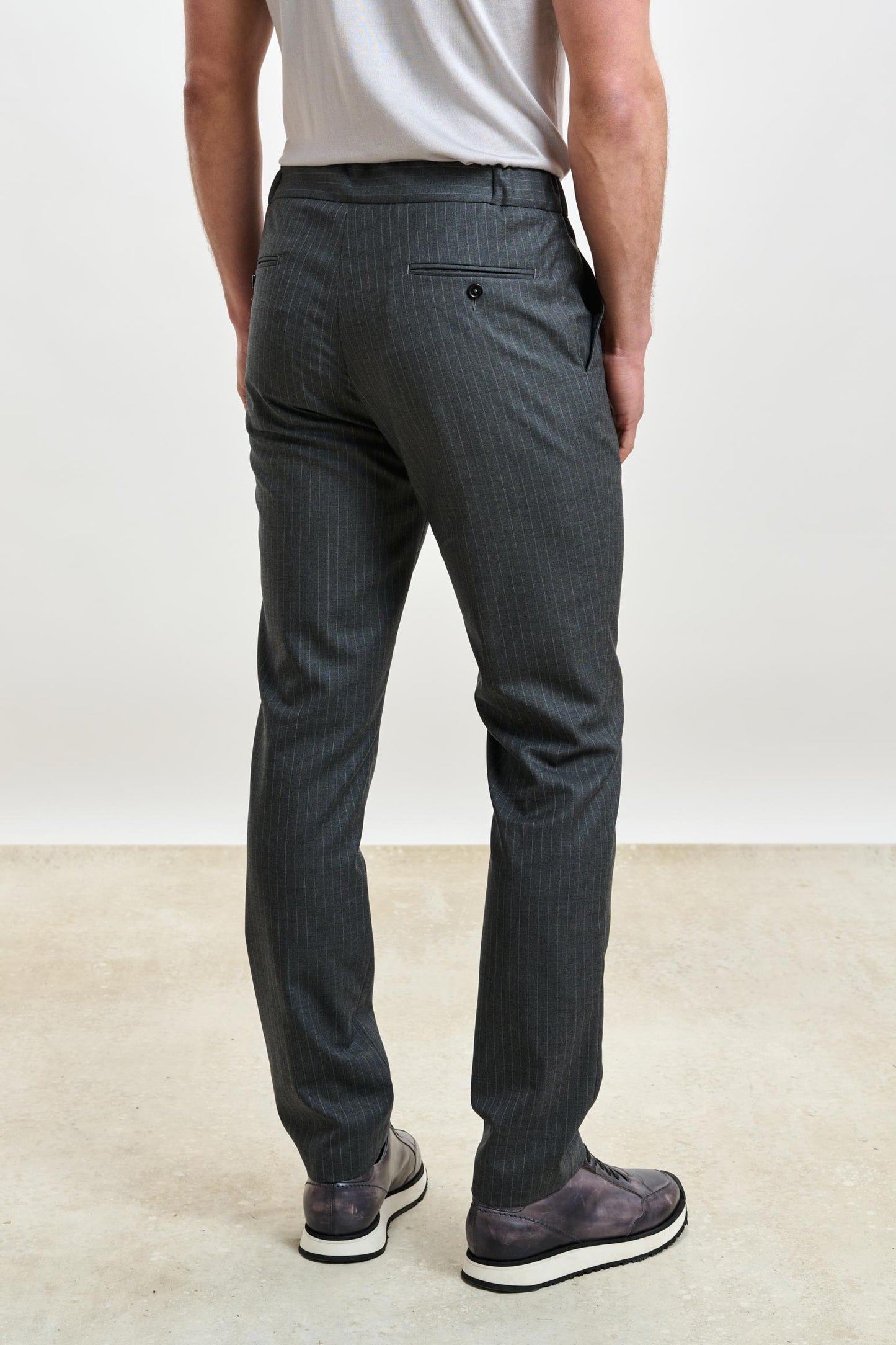 Pantalon à cordon Perth Eton Grey Stripe