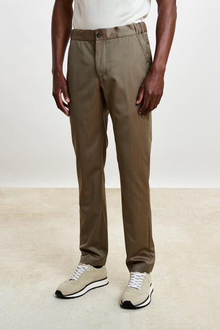 Perth Drawstring Trouser Image Solaro Brown - View 1
