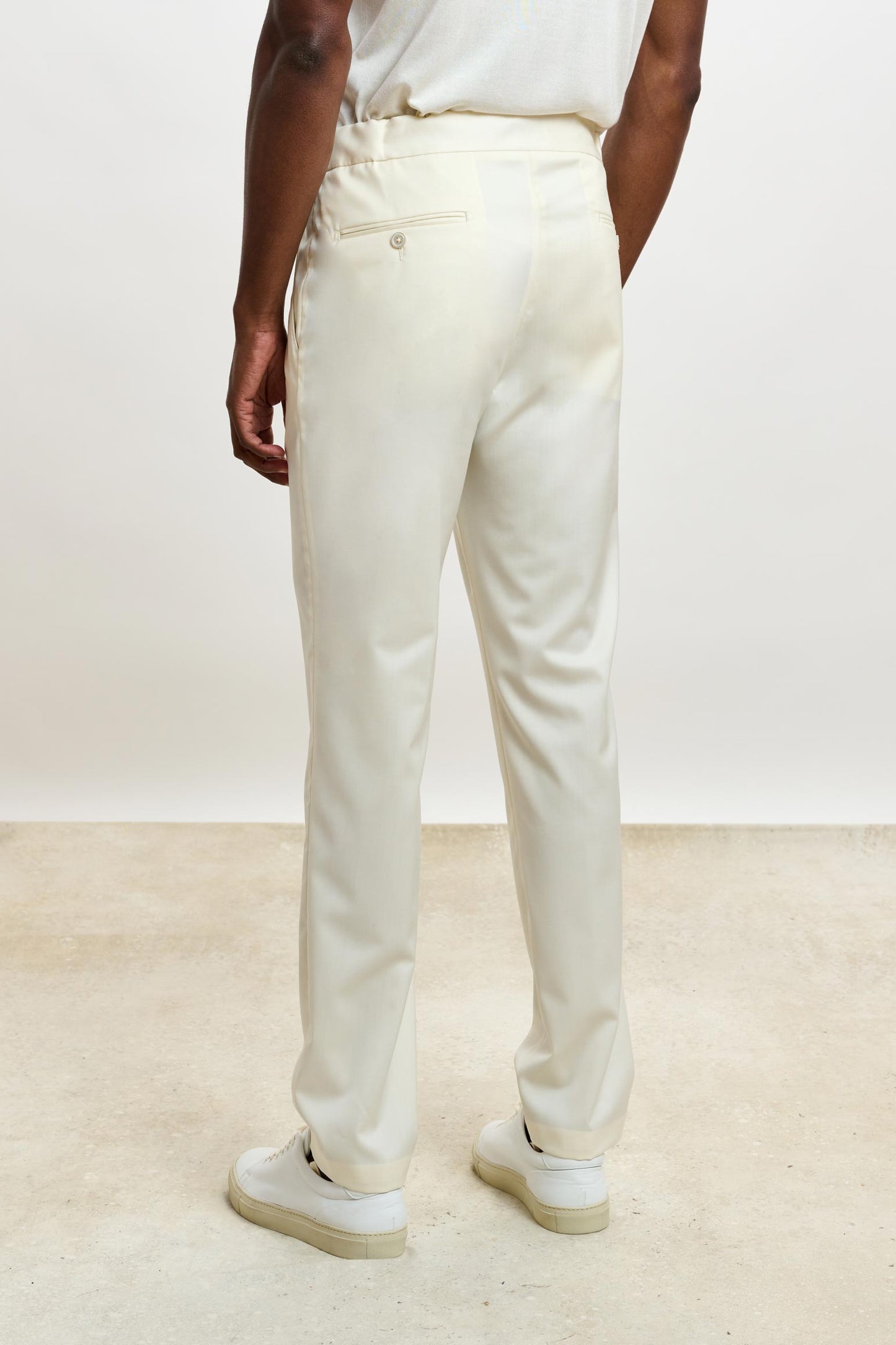 Perth Drawstring Trouser New Deluxe Offwhite