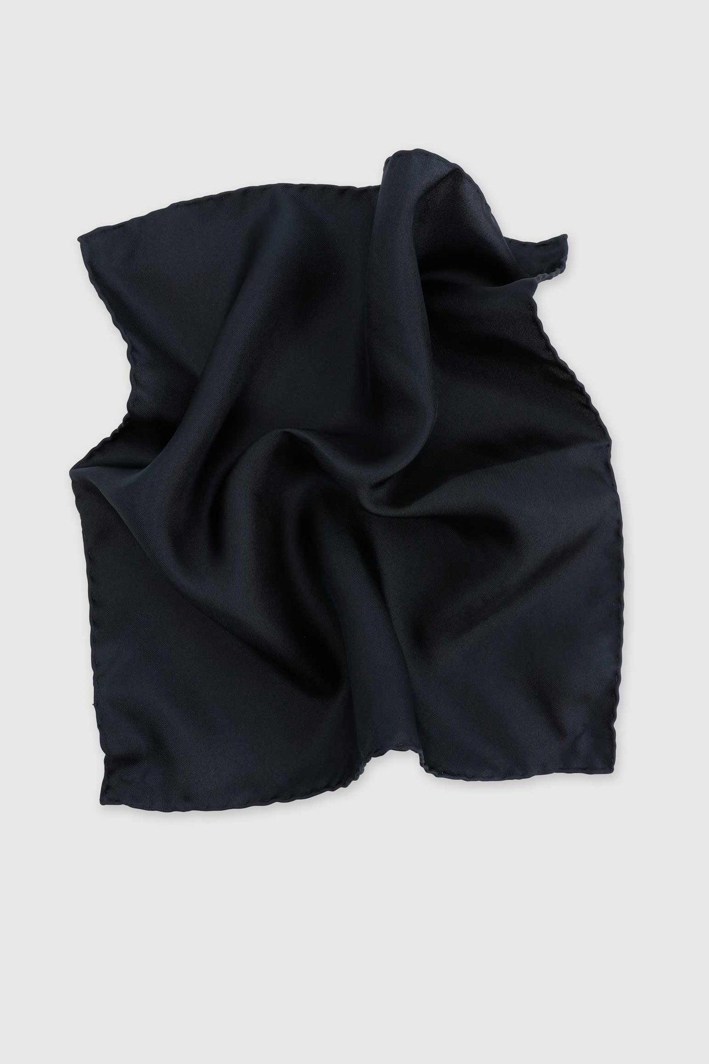 100% Silk Handmade Pocket Square Navy