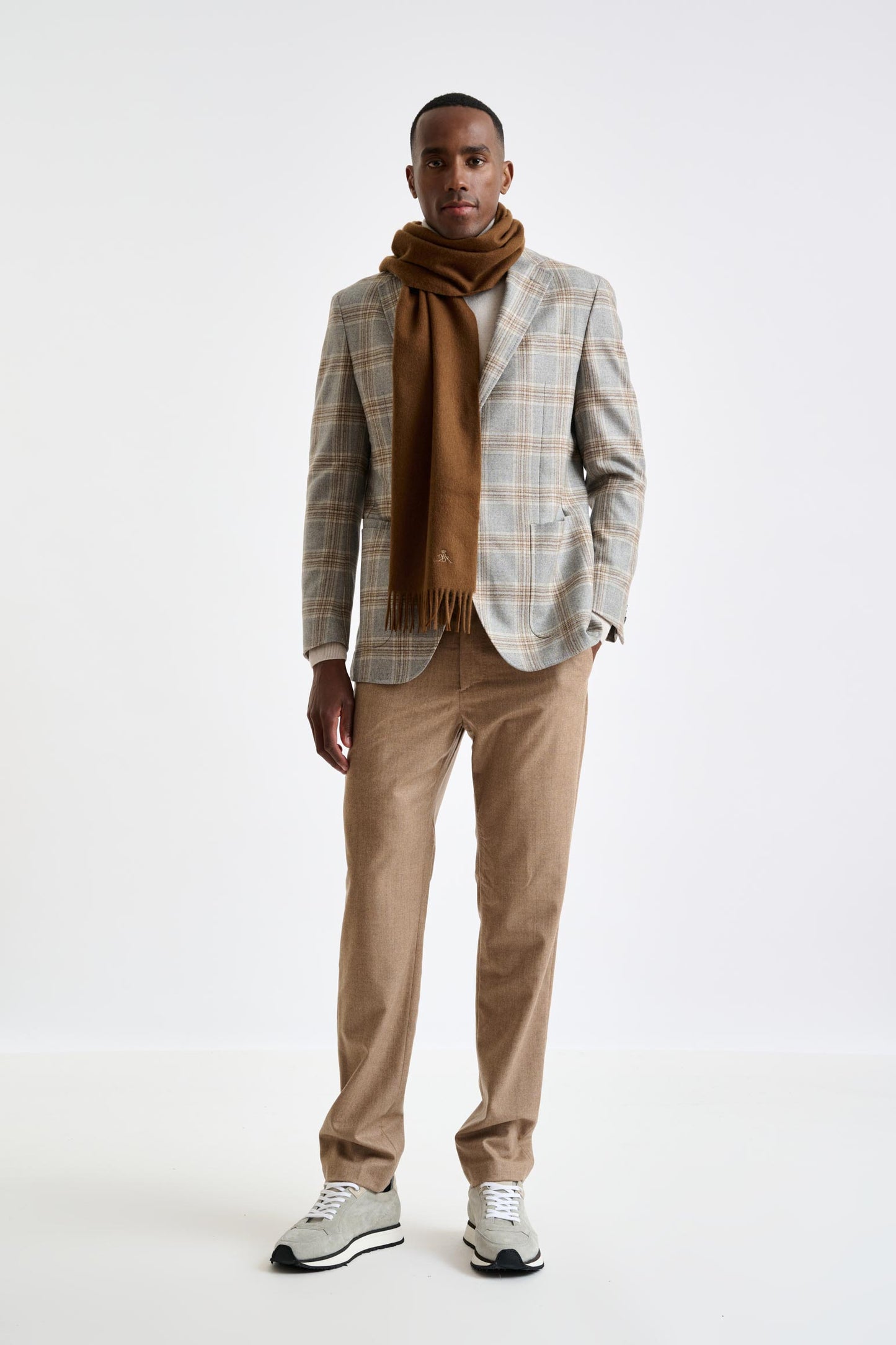 100% Pure Cashmere Scarf Toffee Brown - View 1