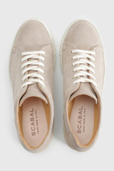 Almond Suede Calfskin Trainer - Image 1