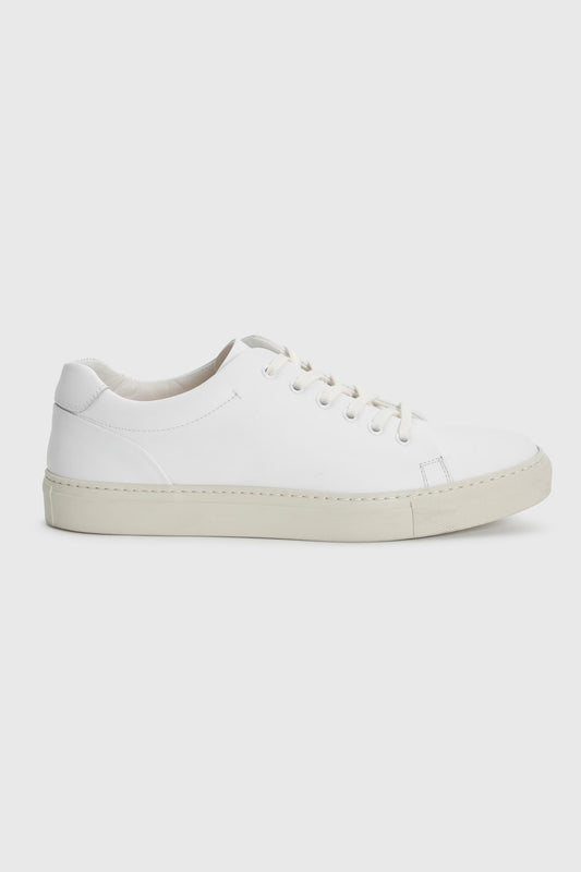 White Suede Calfskin Trainer - Image 3