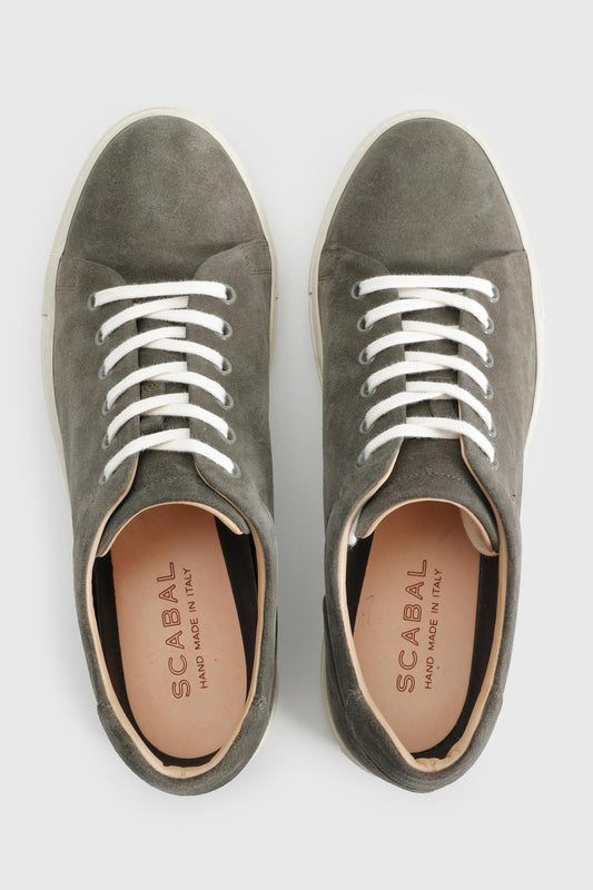 Grey Suede Calfskin Trainer - Image 1
