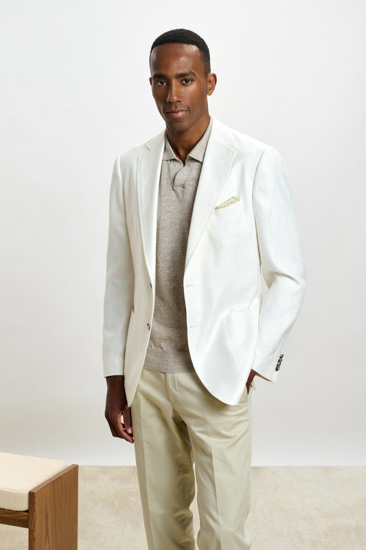 Soho Jacket Taormina Plain Offwhite - View 1