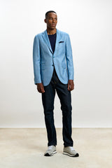 Kenton Jacket Taormina Plain Light Blue - View 1