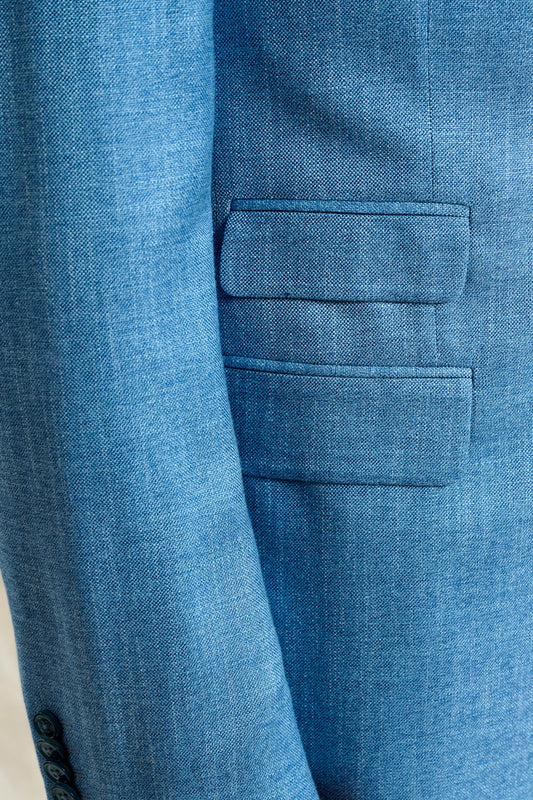 Kenton Jacket Taormina Plain Light Blue - View 7
