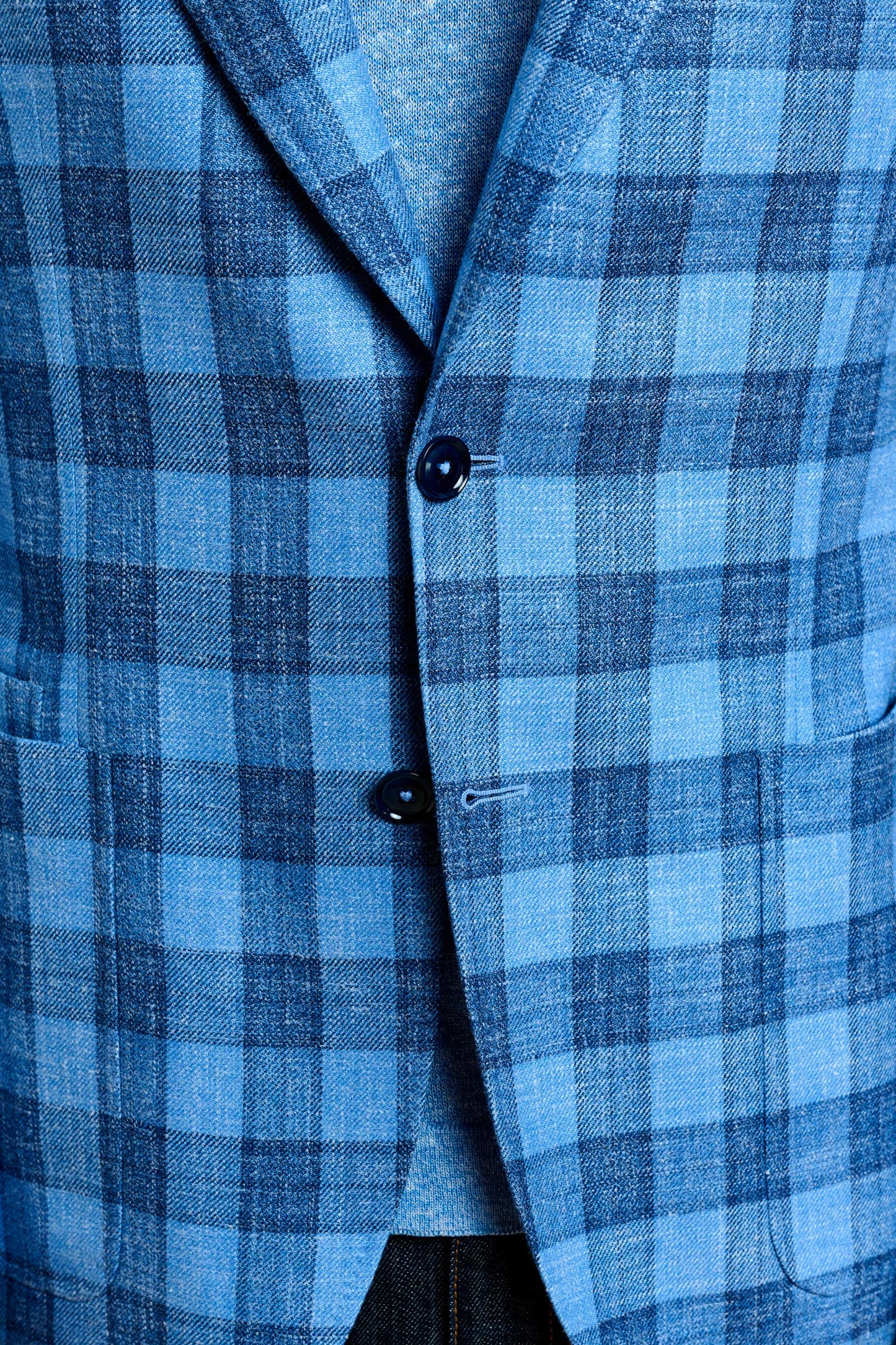 Soho Jacket Taormina Check Light Mid Blue