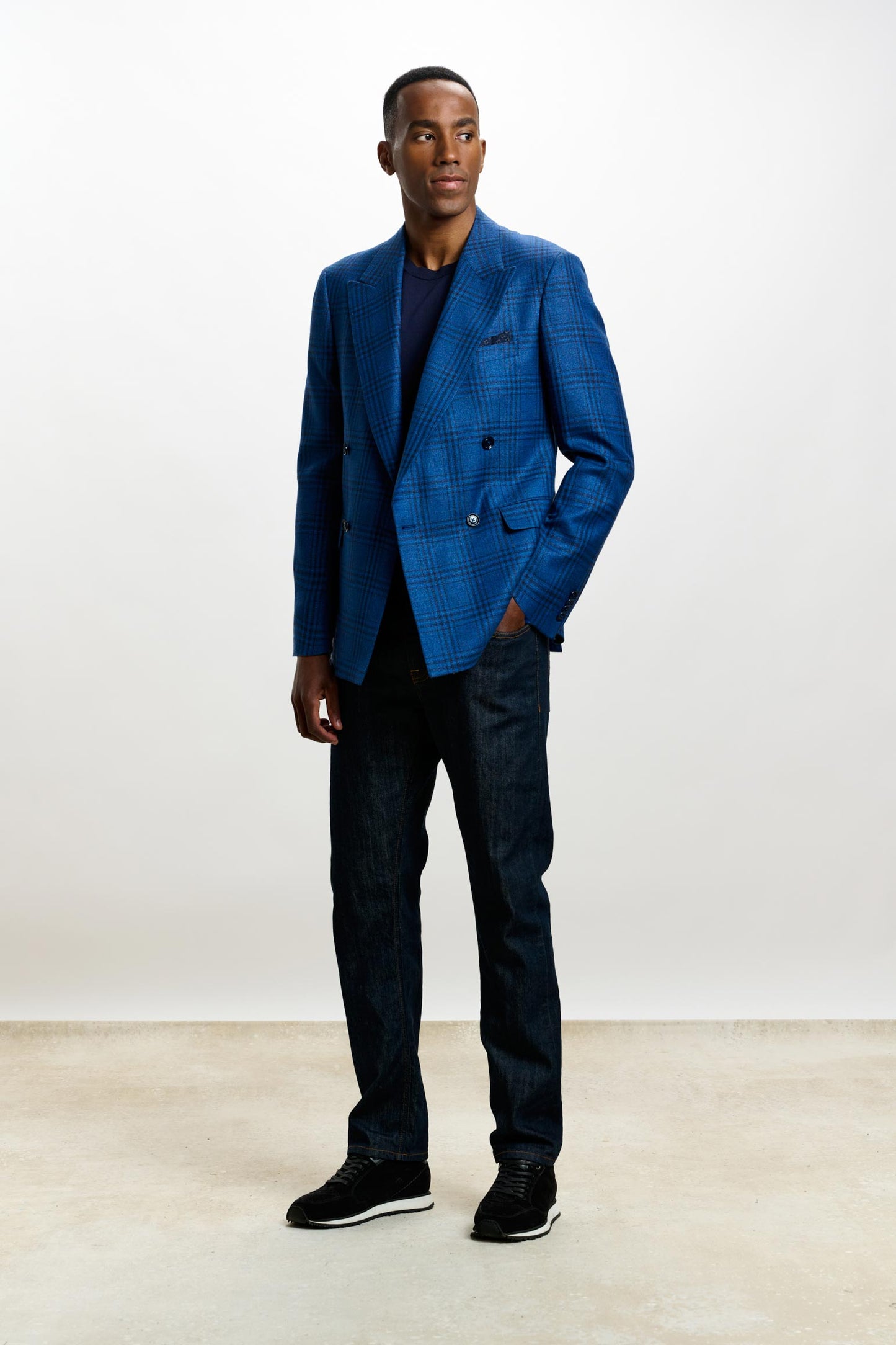 Soho Jacket Taormina Check Strong Blue - View 9