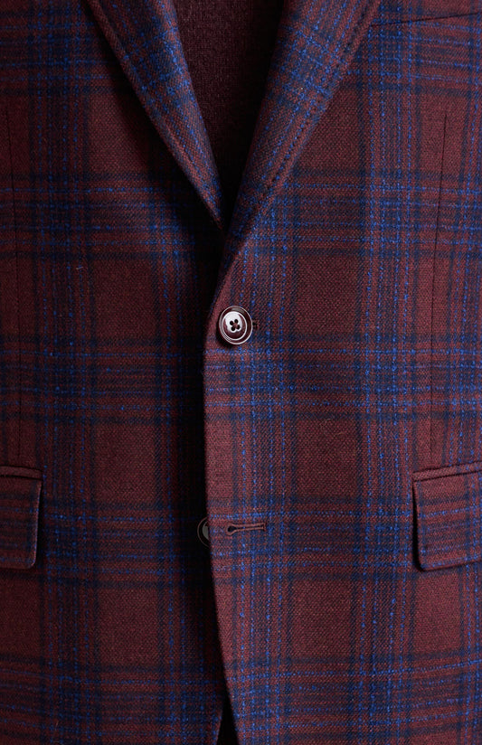 Burgundy Wool & Cashmere Soho Jacket Escape - View 5