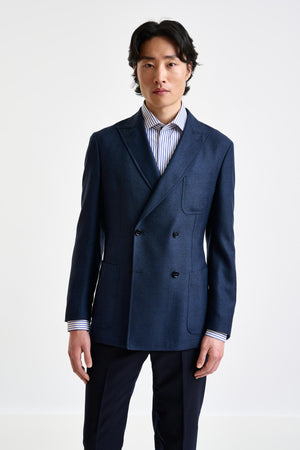 Blue Wool Kenton Jacket Autumn Leaves - View 3