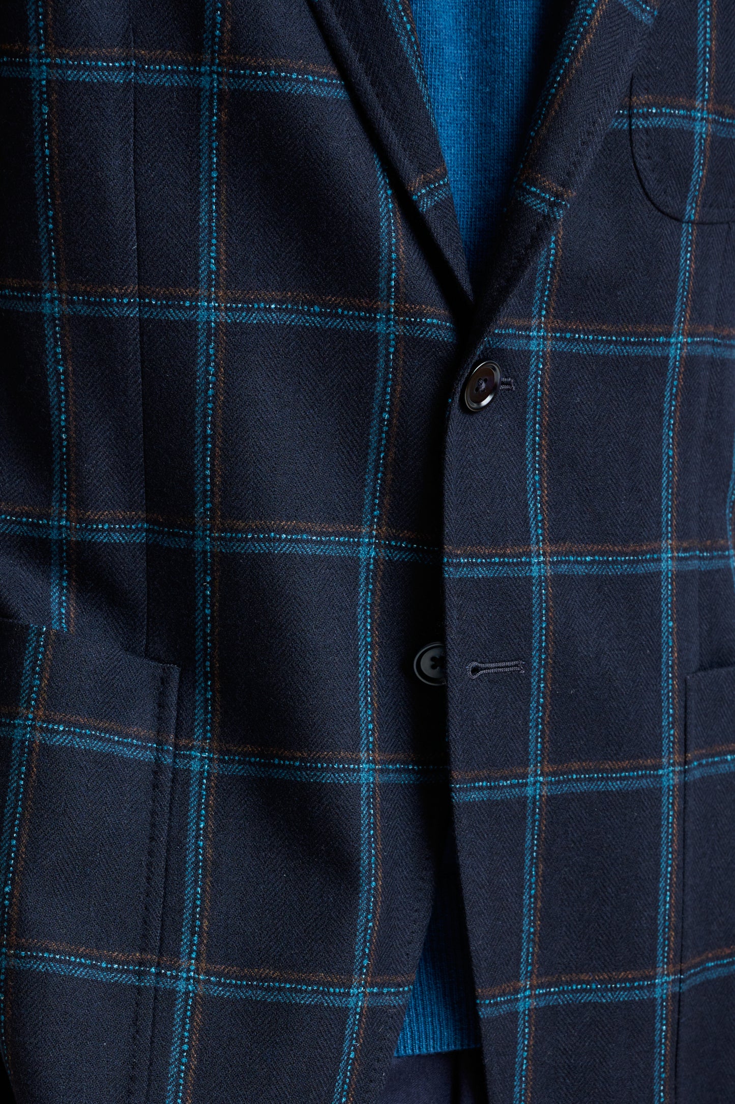 Blue Wool & Cashmere Kenton Jacket Escape - View 3