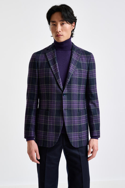 Purple Wool & Cashmere Kenton Jacket Escape - View 2