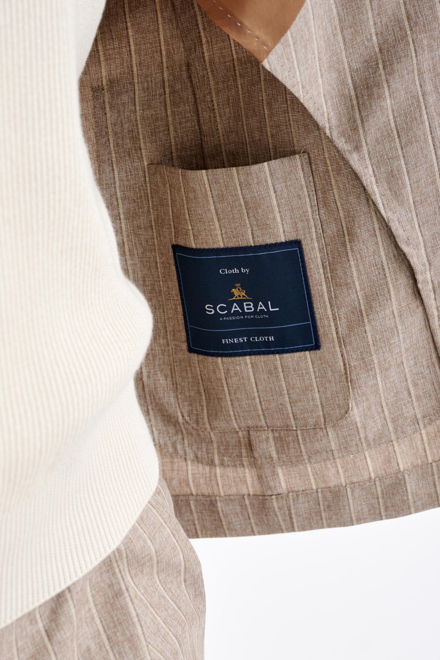 Sand Wool & Cotton Chelsea Shirt Jacket Lifestyle - View Six