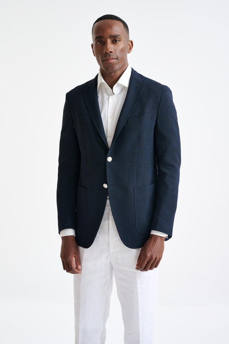 Navy Wool Kenton Jacket Connect - View One