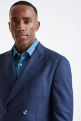 Blue 100% Wool Kenton Jacket Rhapsody - View Three