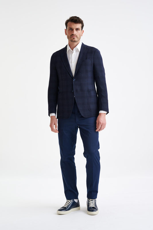 Midnight Blue Wool Kenton Jacket Amalfi Trend - View Two