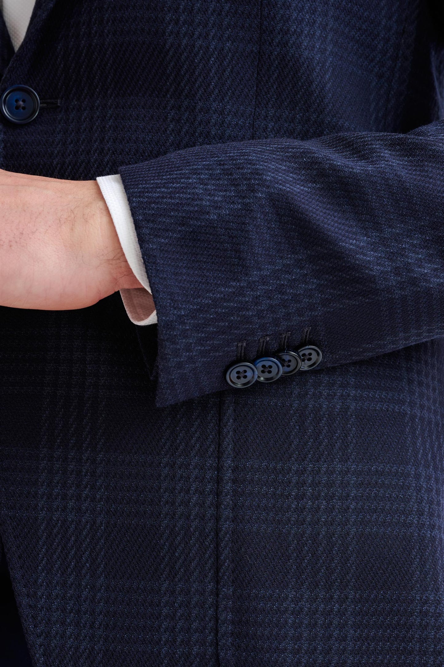 Midnight Blue Wool Kenton Jacket Amalfi Trend - View Five