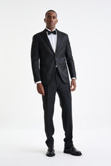 Black Wool Kenton Tuxedo Lifestyle - View Two