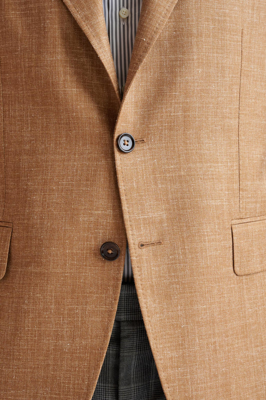 Camel Wool & Silk Kensington Jacket Amalfi Trend - View Five