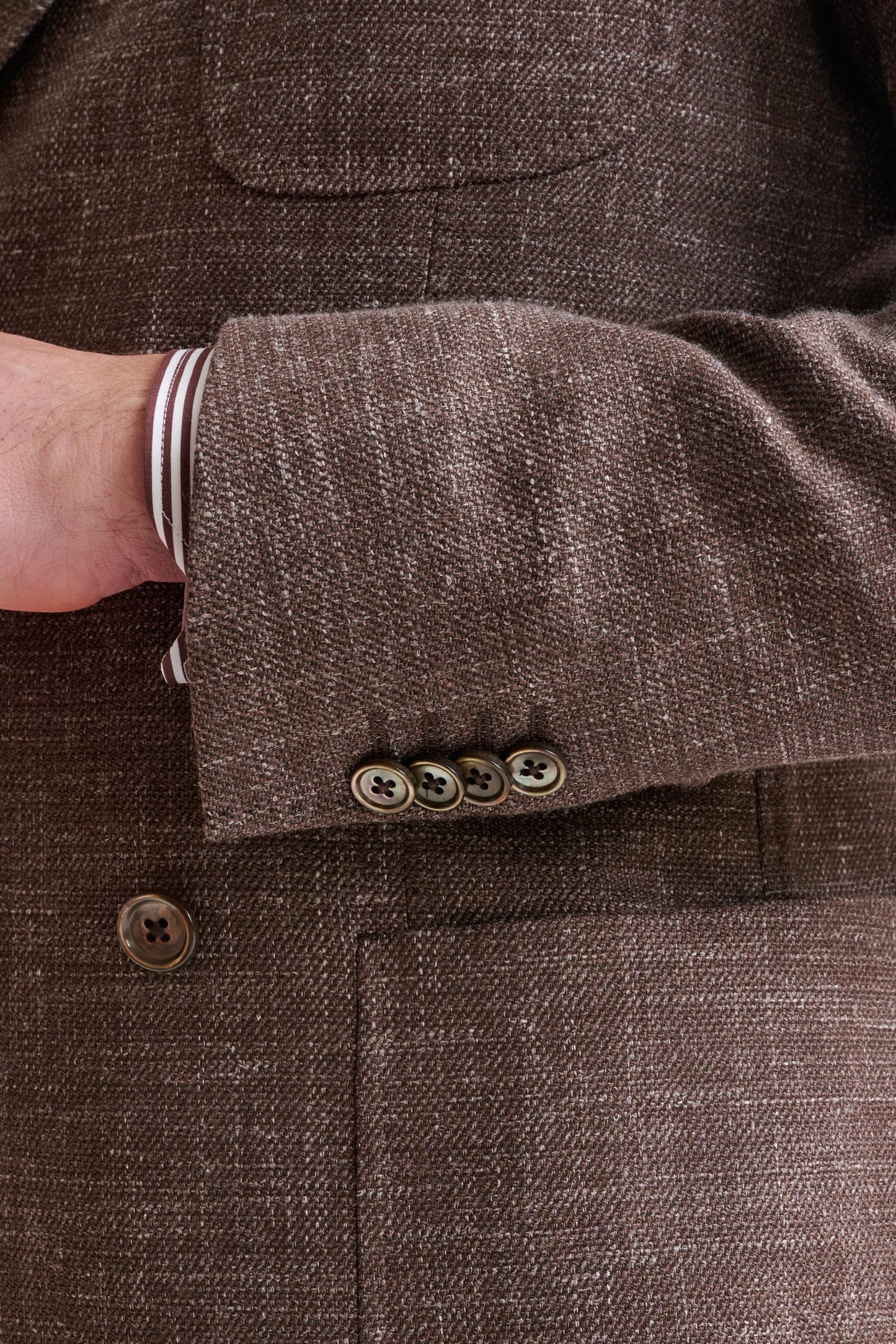 Brown Wool & Silk Kenton Jacket Amalfi Trend - View Five