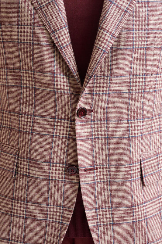 Raspberry Wool & Silk Kensington Jacket Amalfi Trend - View Five