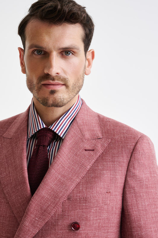 Raspberry Wool & Silk Soho Jacket Amalfi Trend - View Three