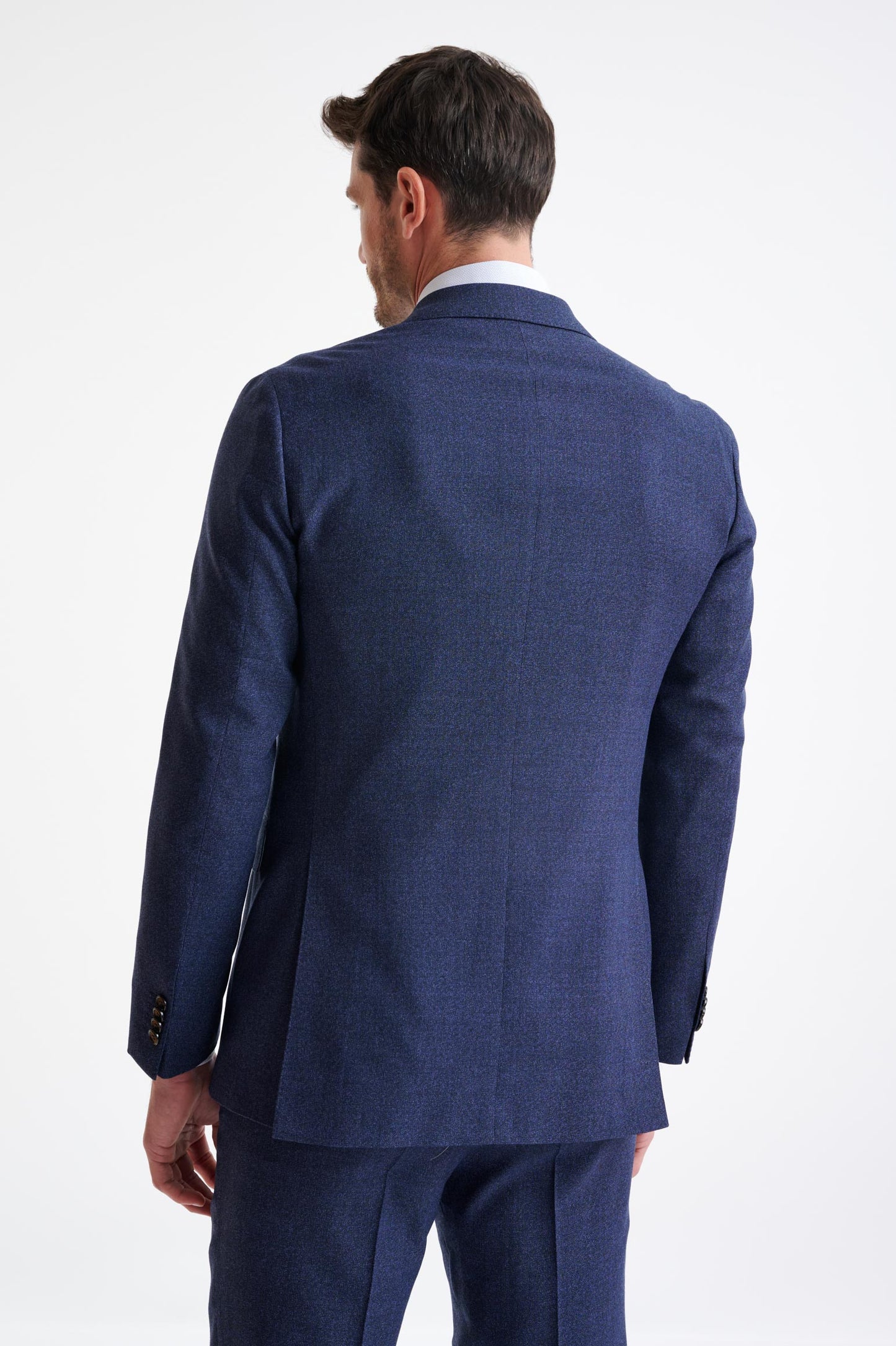 Dark Blue 100% Wool Kenton Jacket Lifestyle - View Seven