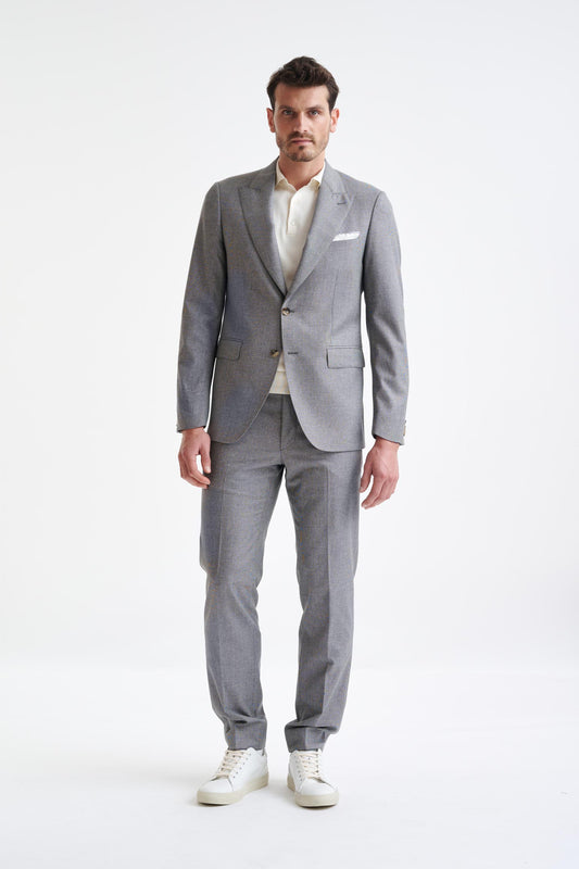 Grey Wool & Cotton Soho Jacket Lifestyle - View One